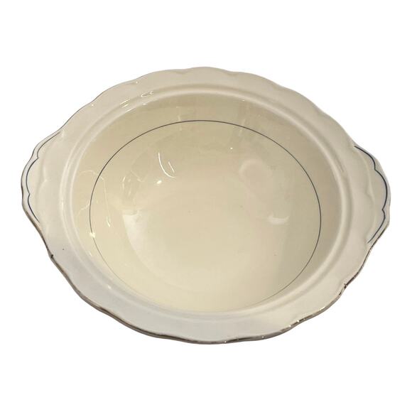 VTG Grindley Creampetal VEGETABLE BOWL 10" Serving Dish Handles Cream Gold Rim - Picture 2 of 6